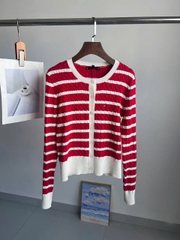 Áo CDG Tommy kẻ ngang cổ tròn 2 màu