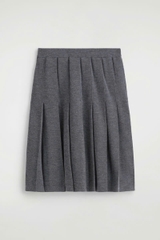 CHÂN VÁY MIDI COS XẾP LY BẰNG LEN MERINO