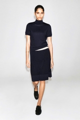 CHÂN VÁY MIDI COS XẾP LY BẰNG LEN MERINO