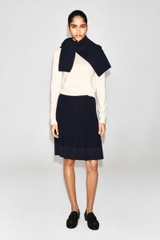 CHÂN VÁY MIDI COS XẾP LY BẰNG LEN MERINO