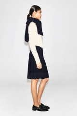 CHÂN VÁY MIDI COS XẾP LY BẰNG LEN MERINO