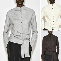 ÁO KHOÁC CARDIGAN COS CỔ CAO BẰNG LEN MERINO