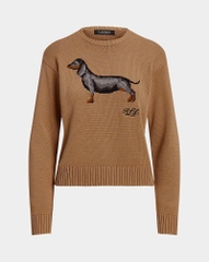 Áo len dệt POLO RL kim kiểu Intarsia, chất liệu cotton pha