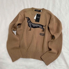Áo len dệt POLO RL kim kiểu Intarsia, chất liệu cotton pha