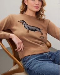 Áo len dệt POLO RL kim kiểu Intarsia, chất liệu cotton pha