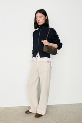 Áo khoác cardigan MASSIMO DUTTI dệt kiểu Purl từ 100% cotton