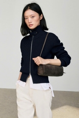 Áo khoác cardigan MASSIMO DUTTI dệt kiểu Purl từ 100% cotton