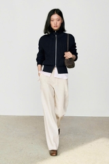 Áo khoác cardigan MASSIMO DUTTI dệt kiểu Purl từ 100% cotton