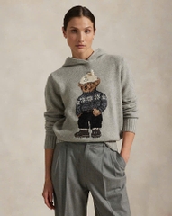 Áo len dệt kim Polo Bear cashmere