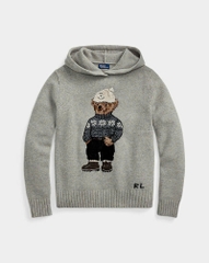 Áo len dệt kim Polo Bear cashmere