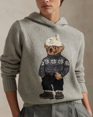 Áo len dệt kim Polo Bear cashmere
