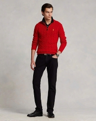Áo len POLO RL cổ kéo khóa ¼ kiểu dệt cáp