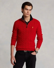 Áo len POLO RL cổ kéo khóa ¼ kiểu dệt cáp