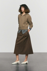 ÁO KHOÁC LEN MASSIMO DUTTI CÓ MŨ TRÙM ĐẦU, CHẤT LIỆU PHA LEN