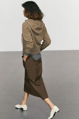 ÁO KHOÁC LEN MASSIMO DUTTI CÓ MŨ TRÙM ĐẦU, CHẤT LIỆU PHA LEN