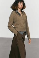 ÁO KHOÁC LEN MASSIMO DUTTI CÓ MŨ TRÙM ĐẦU, CHẤT LIỆU PHA LEN
