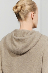 ÁO KHOÁC LEN MASSIMO DUTTI CÓ MŨ TRÙM ĐẦU, CHẤT LIỆU PHA LEN