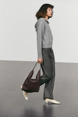 ÁO KHOÁC LEN MASSIMO DUTTI CÓ MŨ TRÙM ĐẦU, CHẤT LIỆU PHA LEN