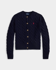 Áo khoác cardigan POLO RL len cashmere đan kiểu cáp