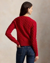 Áo khoác cardigan POLO RL len cashmere đan kiểu cáp