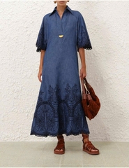 Váy denim thêu Coco