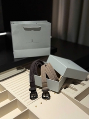 Belt Brunello Cucinelli chất co đan cói giãn phối da 2 màu Sz104x2.5cm