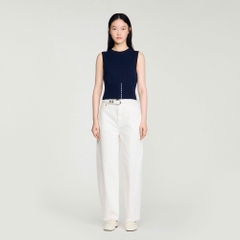 ÁO LEN CASHMERE NGẮN TAY KẺ SỌC