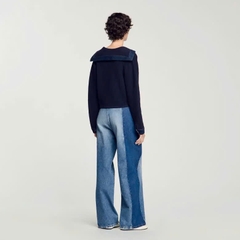 ÁO CARDIGAN PHỐI DENIM