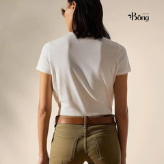 Áo thun cotton hình gấu Polo phi công