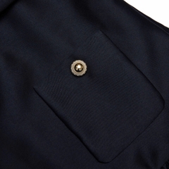 Váy ngắn vải taffeta màu xanh navy