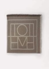 Khăn len cashmere họa tiết Monogram