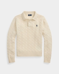 Áo len Polo cổ bẻ 3 khuy 3 màu 80% cashmere 20% wool