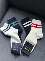 Tất Polo cổ cao viền kẻ