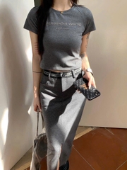 Set thun Alexander Wang bling(màu xám óng ánh)