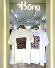 Tshirt Coach cổ tròn logo Cherry