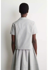 Váy vải cotton poplin thêu