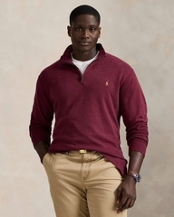 Áo len Polo cổ trụ kéo khoá 5 màu 81% cotton