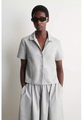 Váy vải cotton poplin thêu