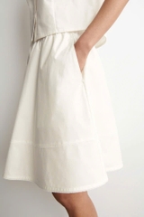 Váy vải cotton poplin thêu