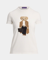 Áo thun cotton hình gấu Polo mùa thu