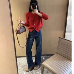 Quần decnim  cạp cao