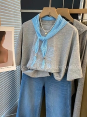 Tshirt TTOO VUISE dáng loose logo thêu sao biển 3 màu