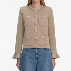 ÁO KHOÁC CARDIGAN CÀI NÚT PHA LÊ