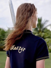 Váy polo Hazzy họa tiết viền cổ