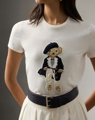 Áo thun cotton Polo Bear mùa xuân