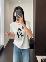 Áo thun cotton Polo Bear mùa xuân