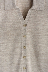 ÁO SƠ MI NGẮN TAY BẰNG VẢI LINEN-MERINO DỆT