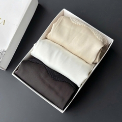 Quần lụa ngủ viền ren La Perla 3 màu  set 3pcs