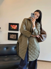 Áo phao trần bông TOTEME viền da