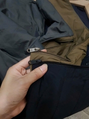 Áo khoác phao mỏng cộc tay cổ trụ